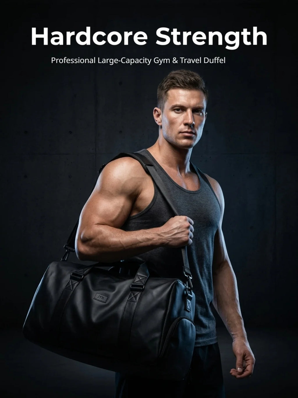 Waterproof Sport Duffel Bag with Shoe Compartment & Wet/Dry Separation
