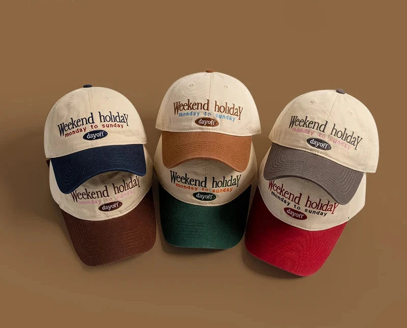 Striped Contrast Baseball Cap | Unisex Sun Protection Hat