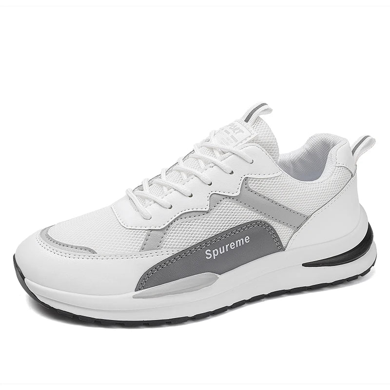 Men's Mesh Casual Sport Sneakers | Breathable Lace-Up Running Flats