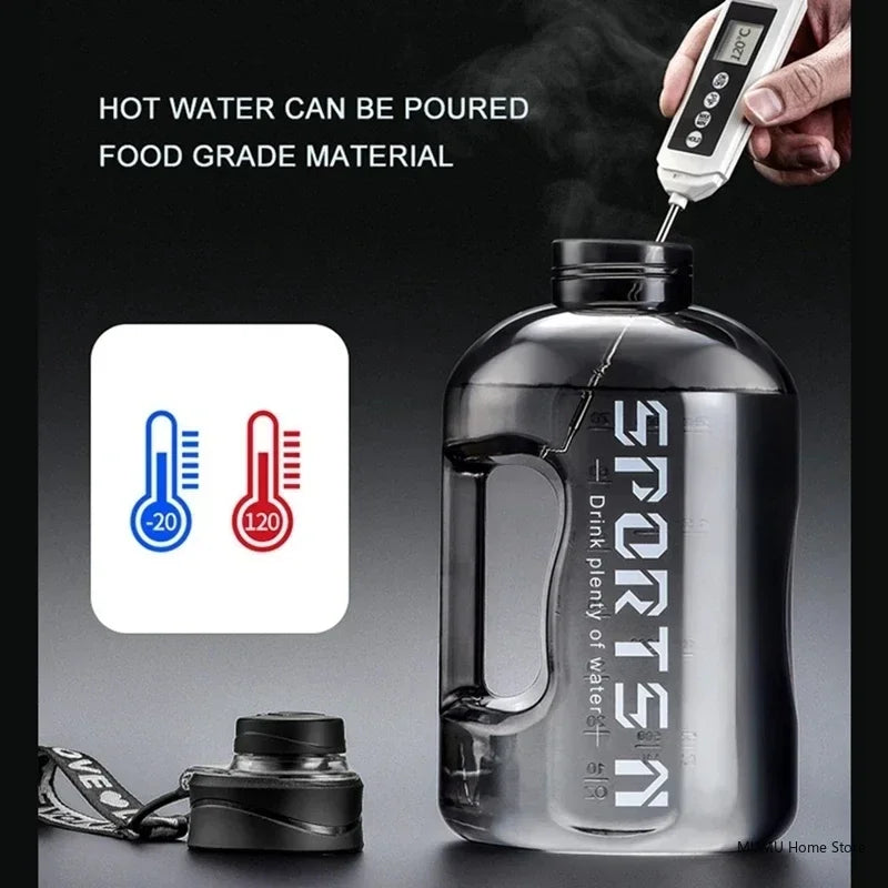 Large Capacity Sports Water Bottle – BPA-Free Gym & Outdoor Jug (1.7L to 5L)