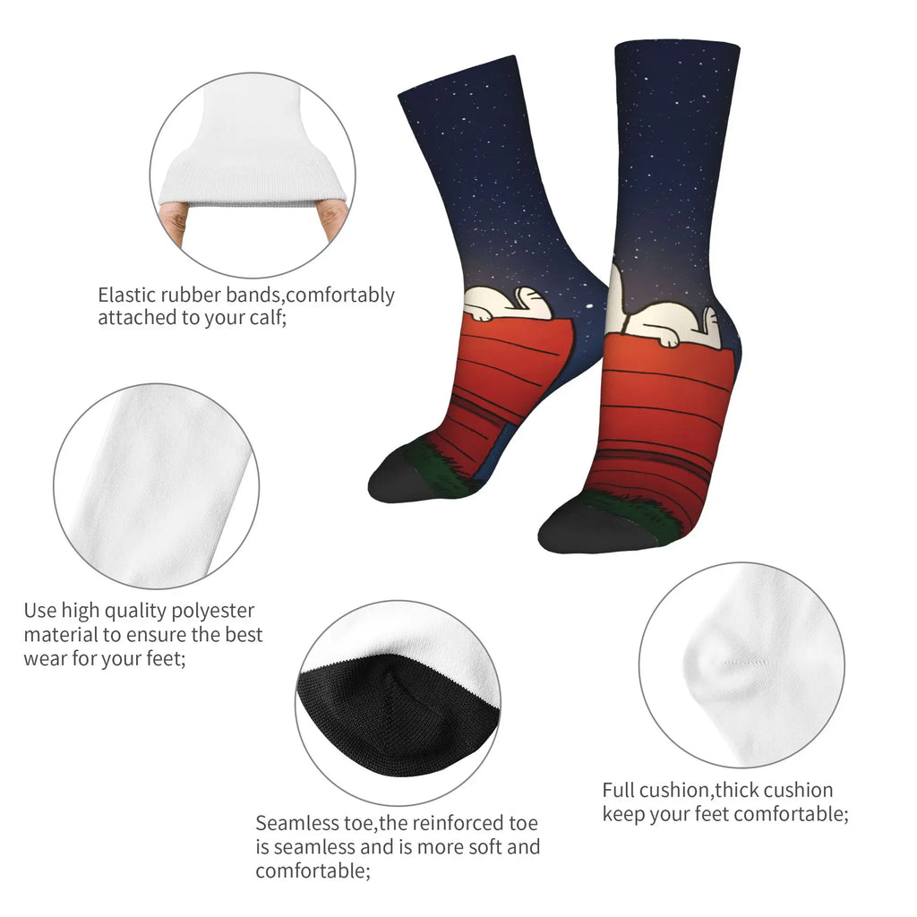 Snoopy Unisex Crew Socks – High-Quality Sports & Casual Stockings