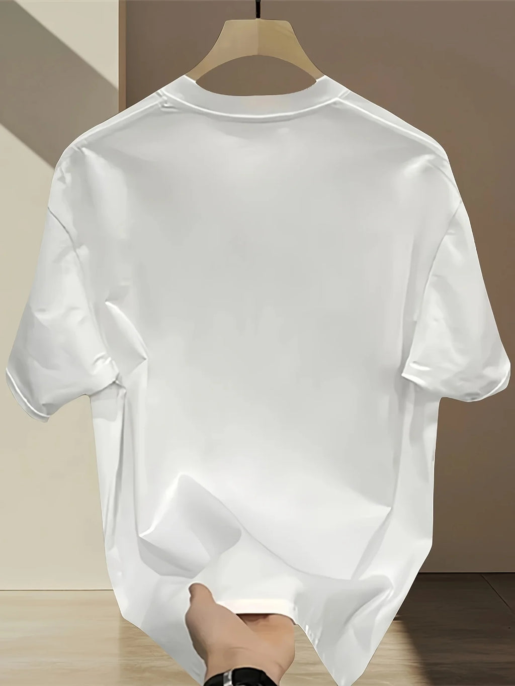Men's 100% Cotton Casual T-Shirt – Loose Fit Short Sleeve Tee for Summer