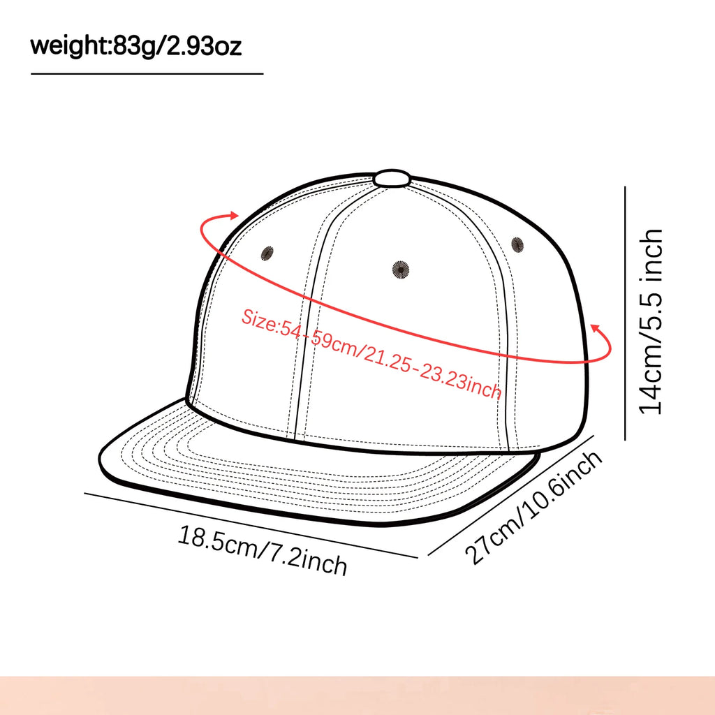 Unisex Hip Hop Flat Brim Baseball Cap – Street Style Outdoor Shade Hat