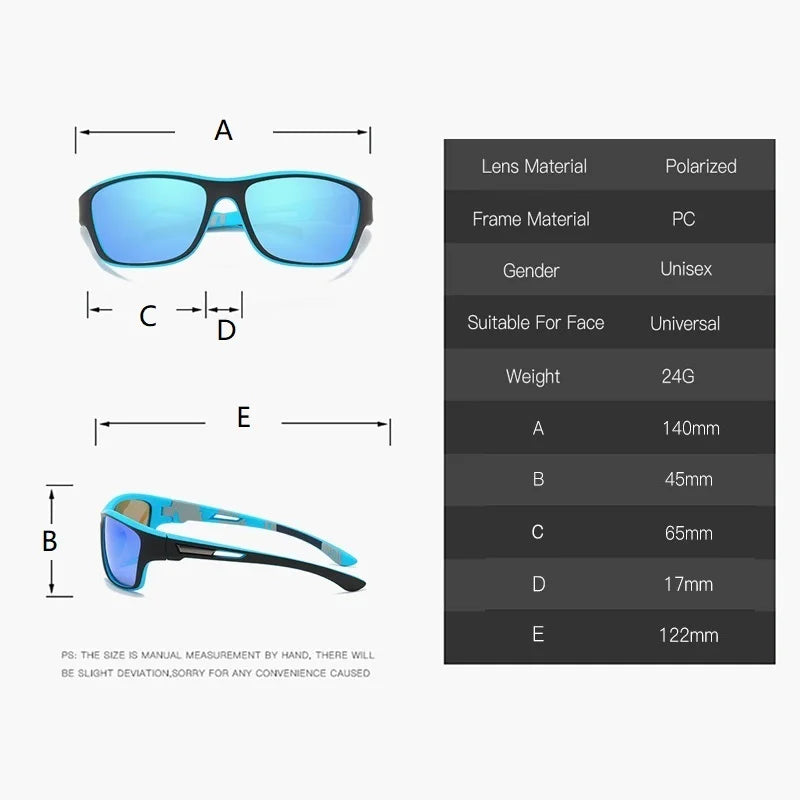 Fashion Sports Sunglasses with Chain | UV400 Mirror Lens, Unisex Retro Style