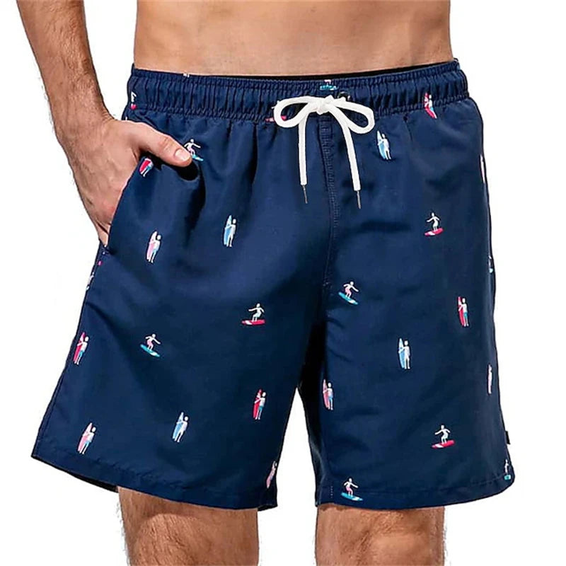 Men's 3D Print Board Shorts – Quick-Dry Surf Swim Trunks for Beach & Summer