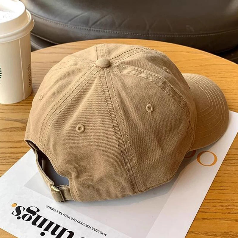 Unisex Korean Letters Embroidered Baseball Cap – Hip Hop Trucker Hat for Men & Women