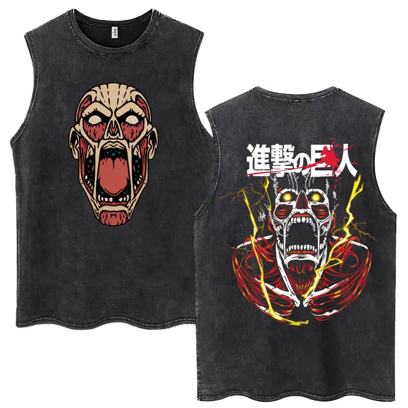 Attack on Titan Anime Tank Top – Mikasa & Eren Jaeger Sleeveless Tee (S–XXL)