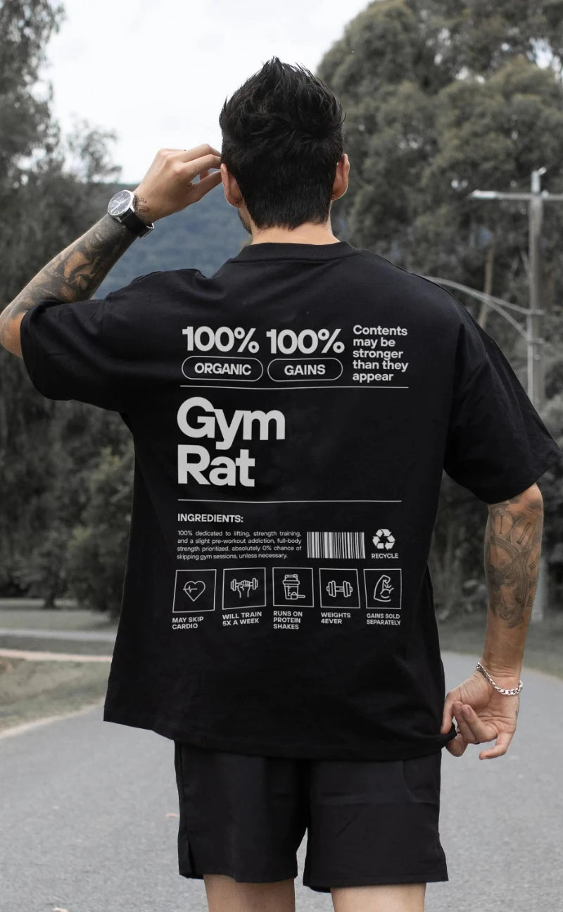 Dumbbell Graphic Gym T-Shirt – Cotton Training Tee for Men & Women