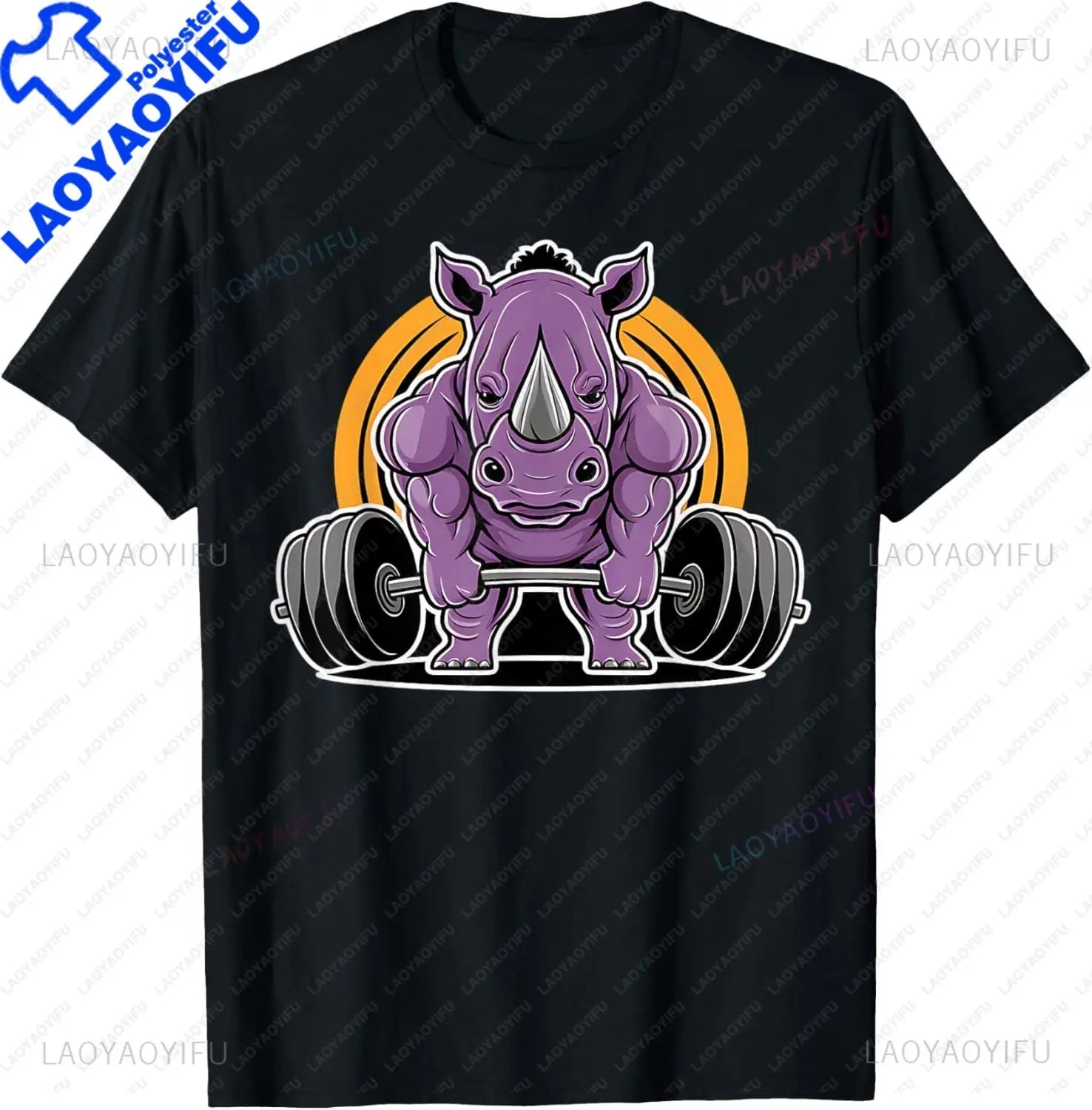 Rhino Gym Graphic T-Shirt – Men's Streetwear Fitness Tee