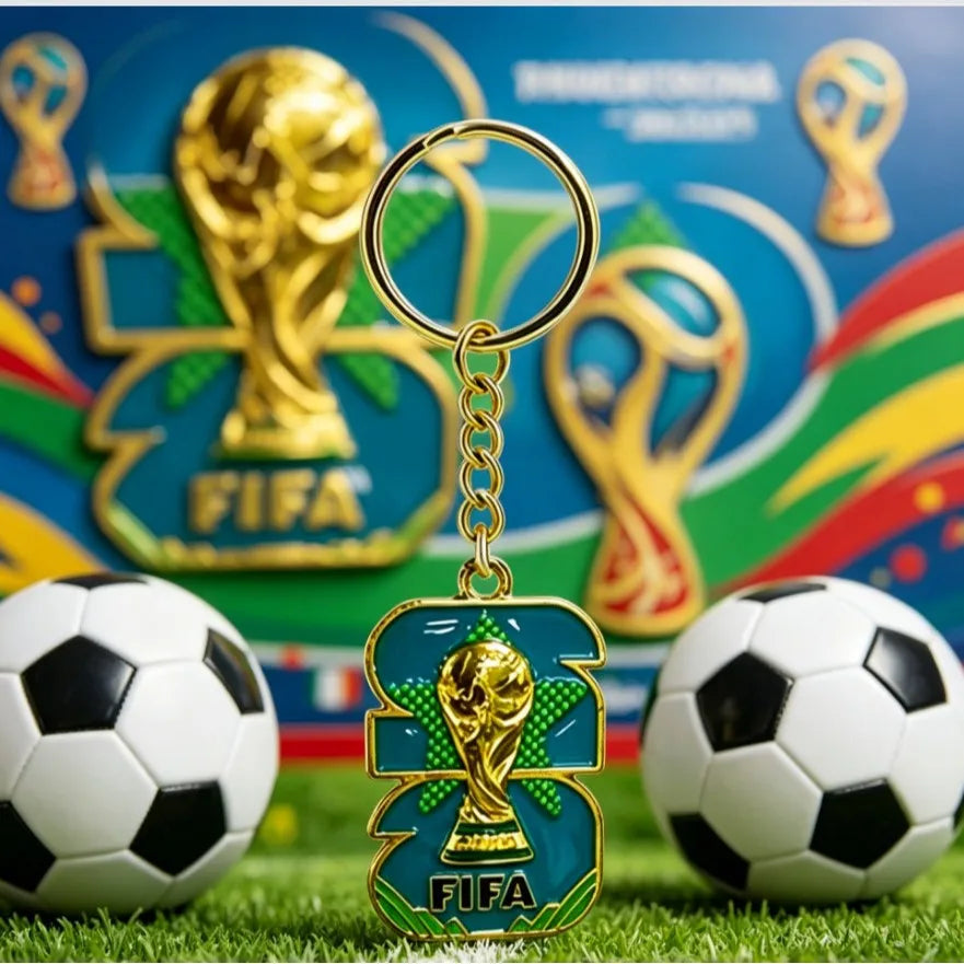 2026 FIFA World Cup Enamel Metal Keychain – UV Print Soccer Fan Souvenir