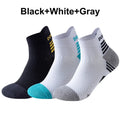 Marathon Running Socks – 3-Pack Cushioned Low-Cut Ankle Sport Socks