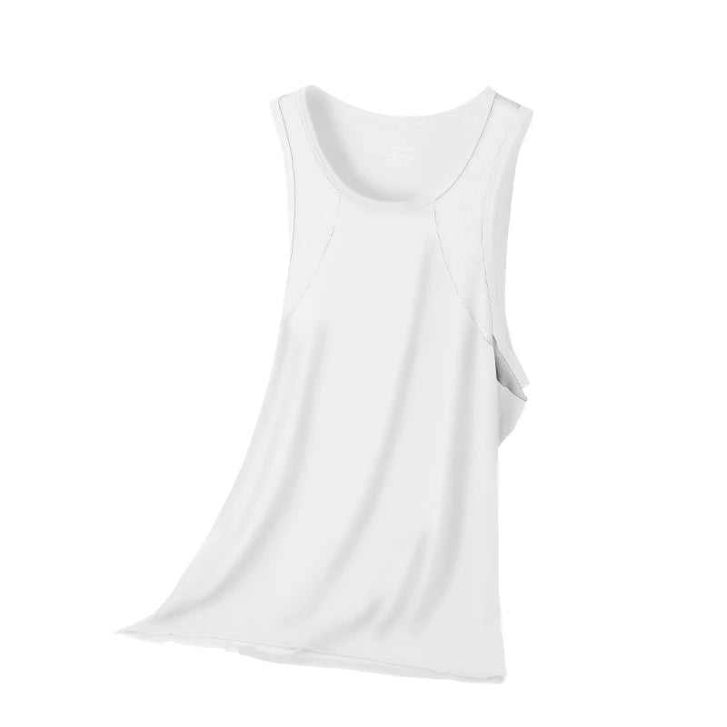 Men's Ice Silk Compression Vest – Breathable, Quick-Dry Slimming Tank Top