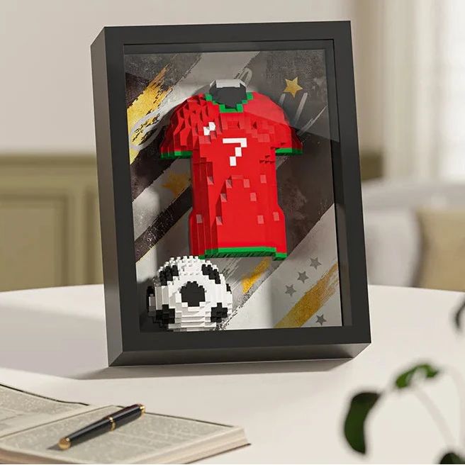FIFA World Cup 2026 Soccer Star Brick Puzzle – Messi & CR7 DIY Collectible Toy for Kids & Fans