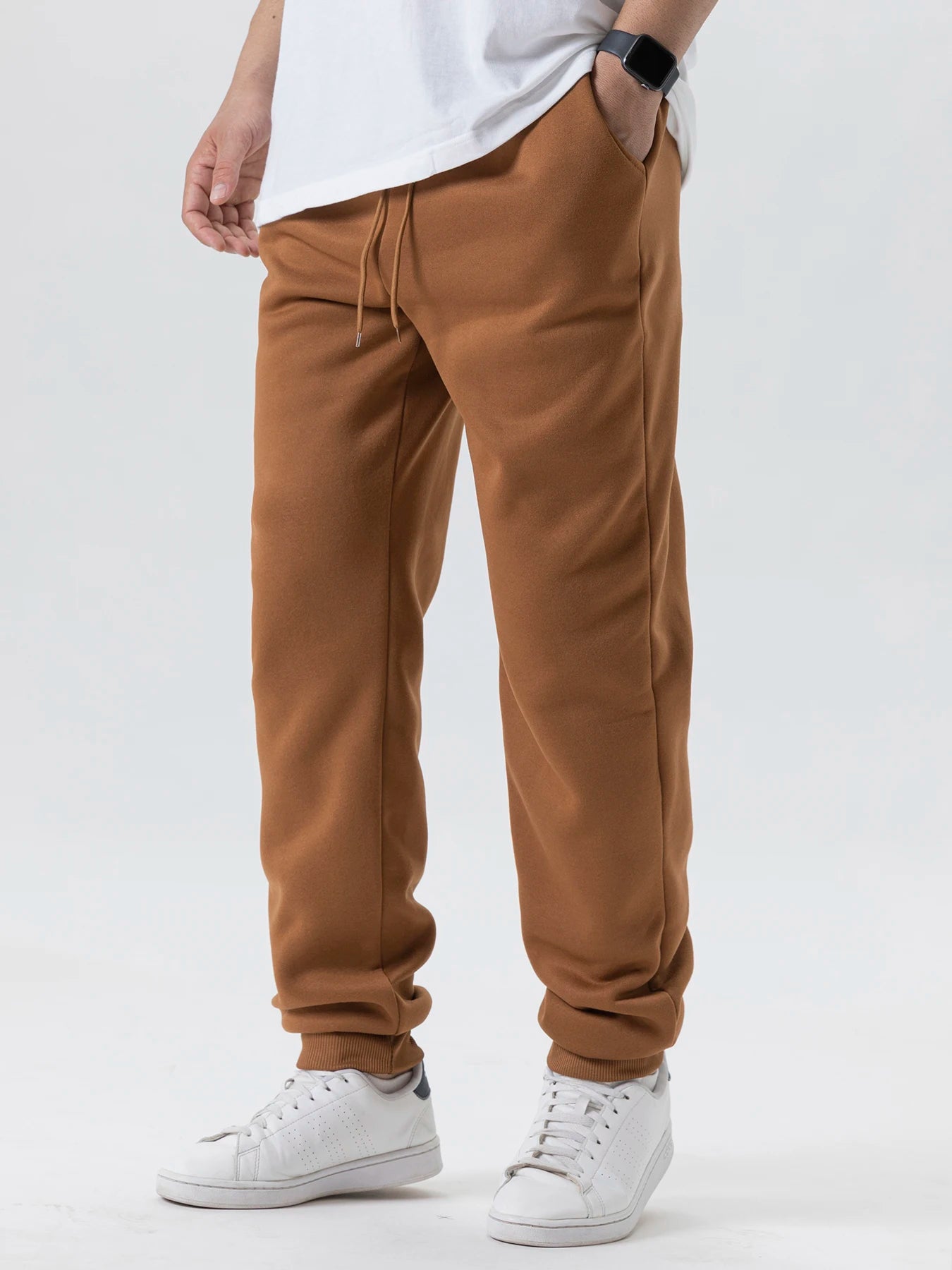 Men's Fleece Jogger Sweatpants – Casual Elastic Waist Gym Pants