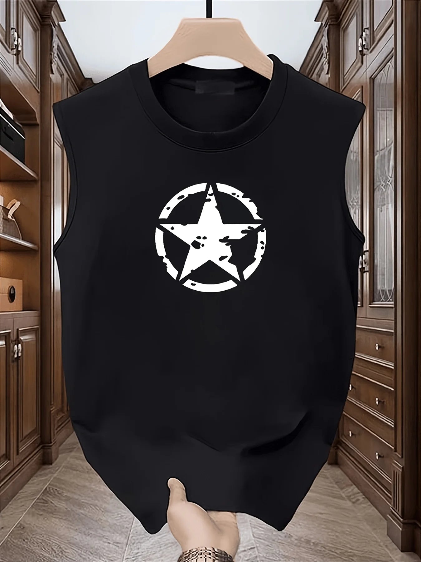 Men's 100% Cotton Cartoon Bear Print Sleeveless Vest – Breathable Casual Tank Top