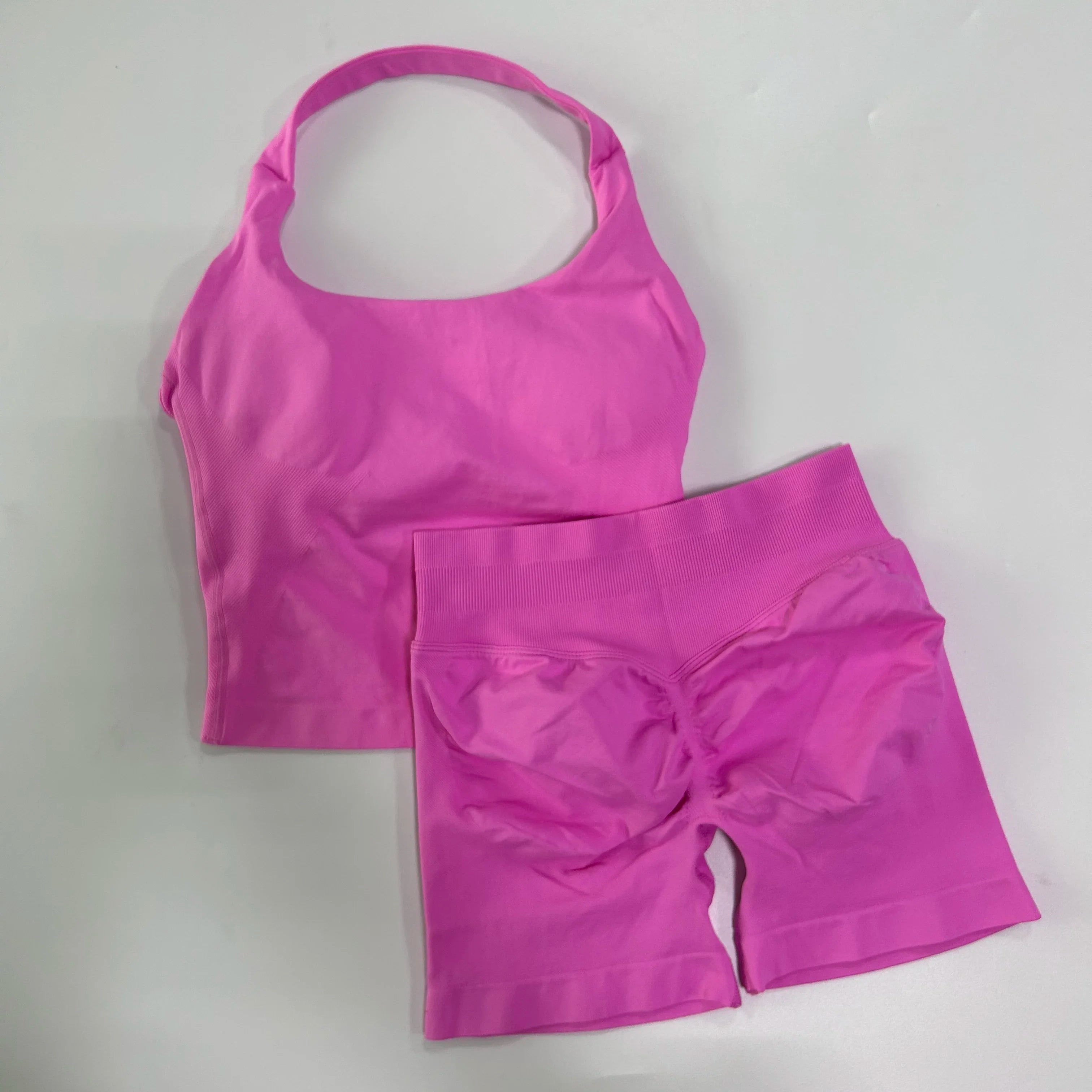 Women's Seamless 2-Piece Yoga Set – Sports Bra & High-Waist Leggings