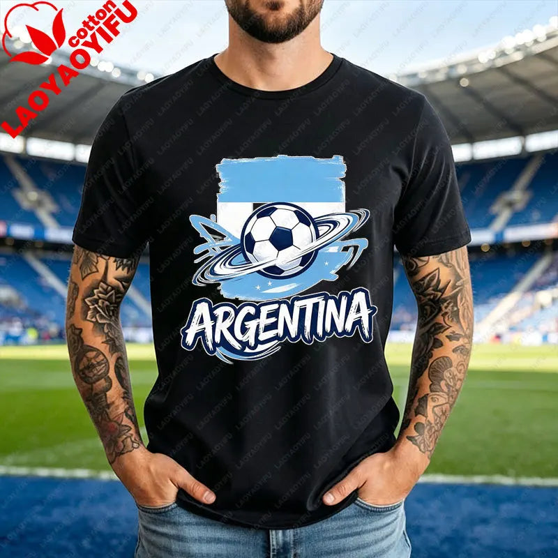 2026 World Cup Soccer Fan T-Shirt – USA, Canada, Mexico, Brazil, Argentina & Spain