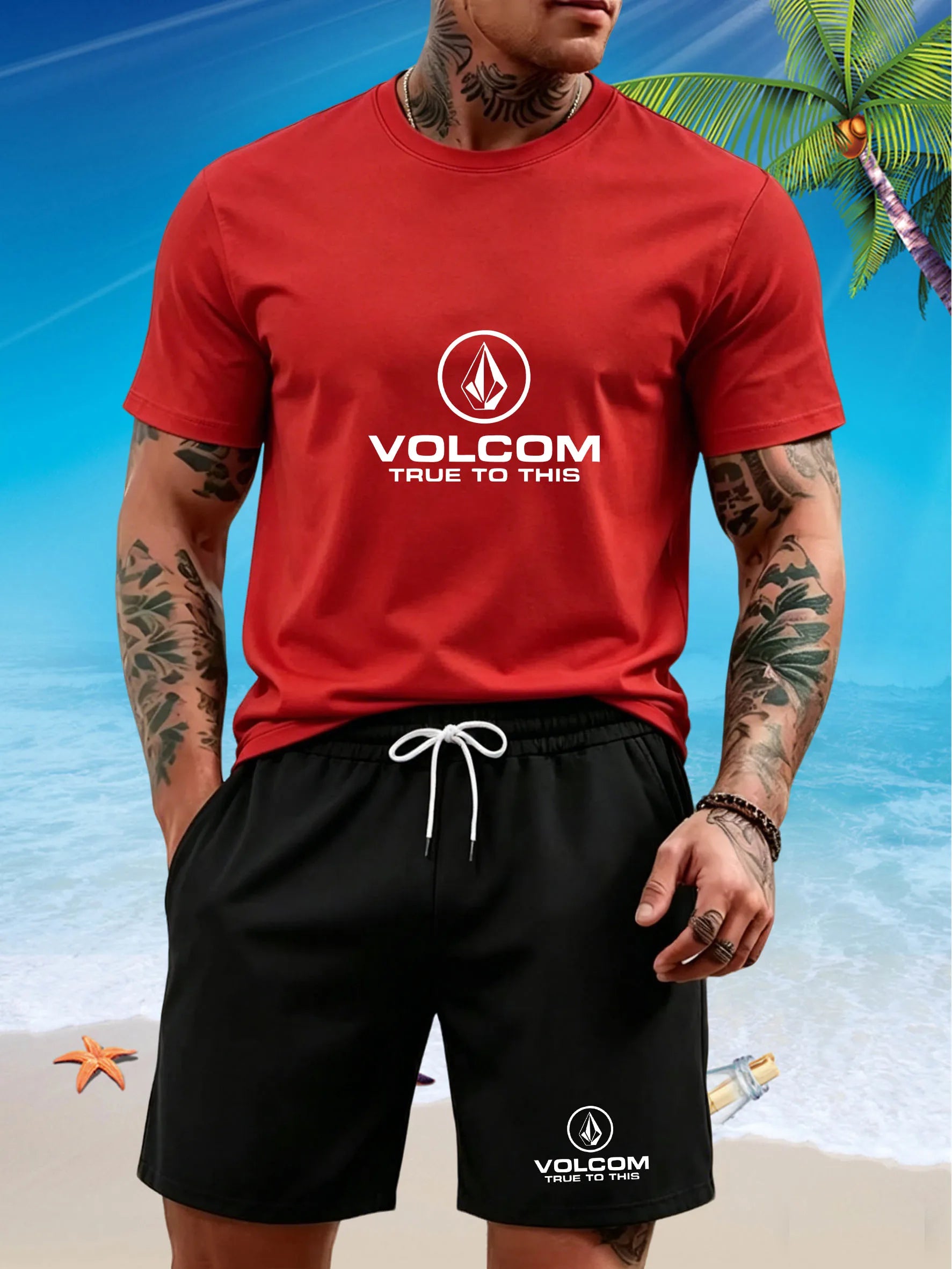 Men's 2-Piece Summer Athletic Set | Short Sleeve T-Shirt & Shorts