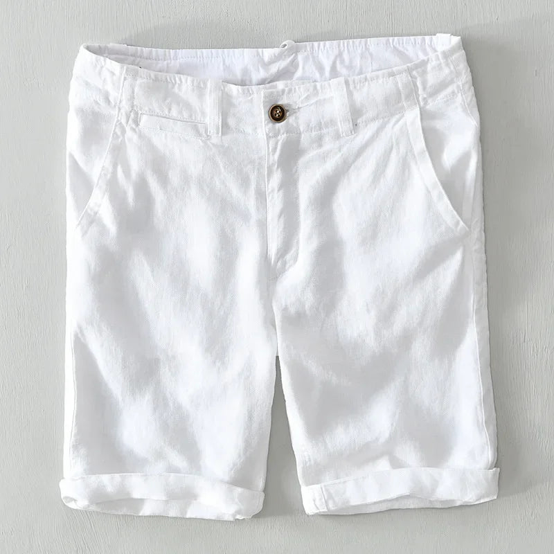Men's 100% Linen Beach Shorts – Casual Summer Shorts