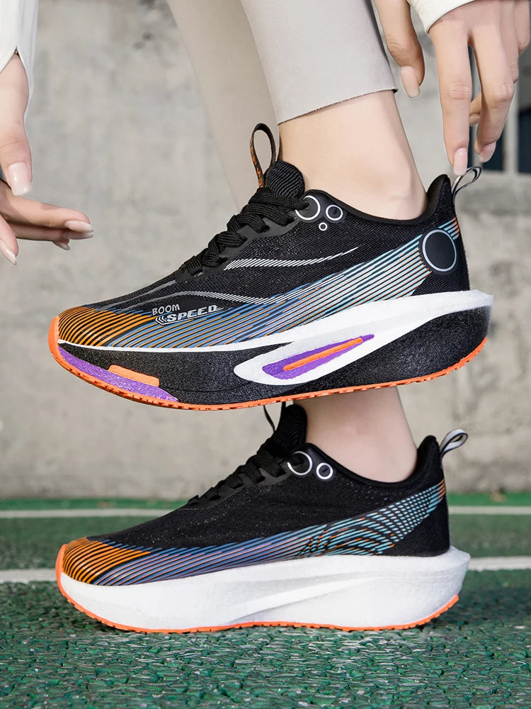 Professional Carbon Plate Running Shoes – Breathable, Cushioned & Non-Slip | Unisex