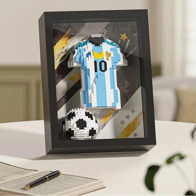 FIFA World Cup 2026 Soccer Star Brick Puzzle – Messi & CR7 DIY Collectible Toy for Kids & Fans