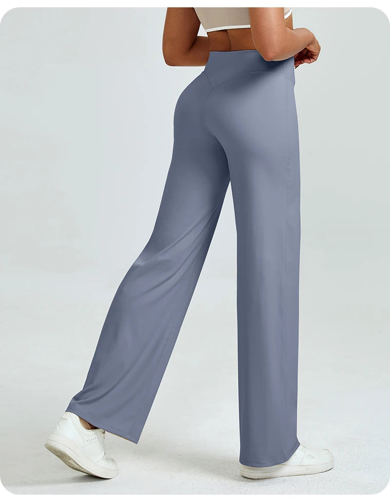 Women's High Waist Straight Leg Yoga Pants – Buttery Soft Butt Lifting Gym Leggings