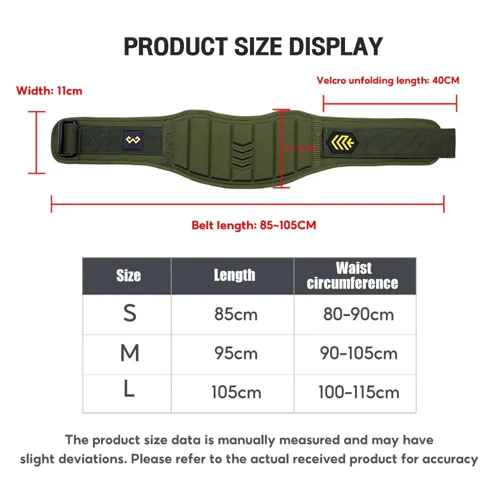 Weightlifting Waist Support Belt – Lumbar Compression for Gym, Squats & Powerlifting
