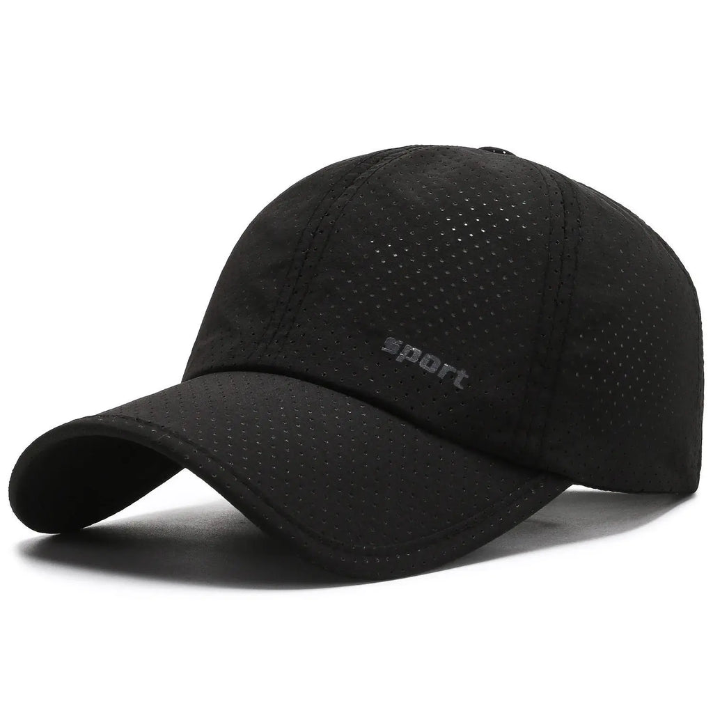 Quick-Dry Contrast Letter Baseball Cap | Breathable Adjustable Sport Hat
