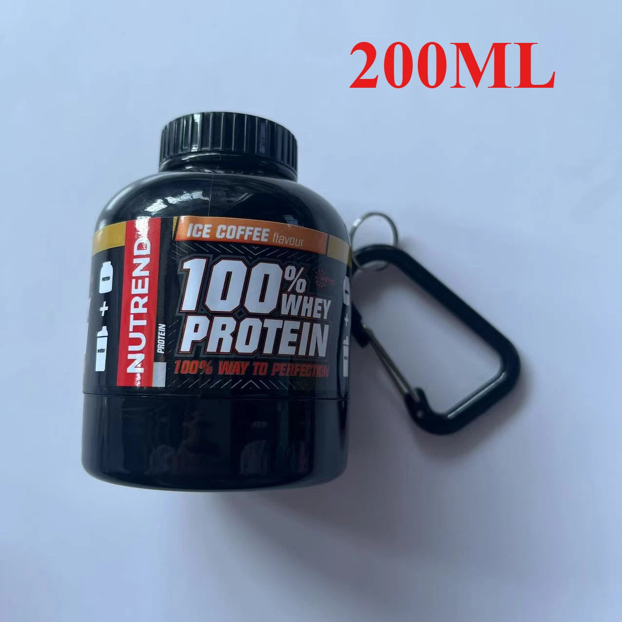Portable Protein Powder Container with Keychain – Mini Travel Storage Bottle (100ml & 200ml)