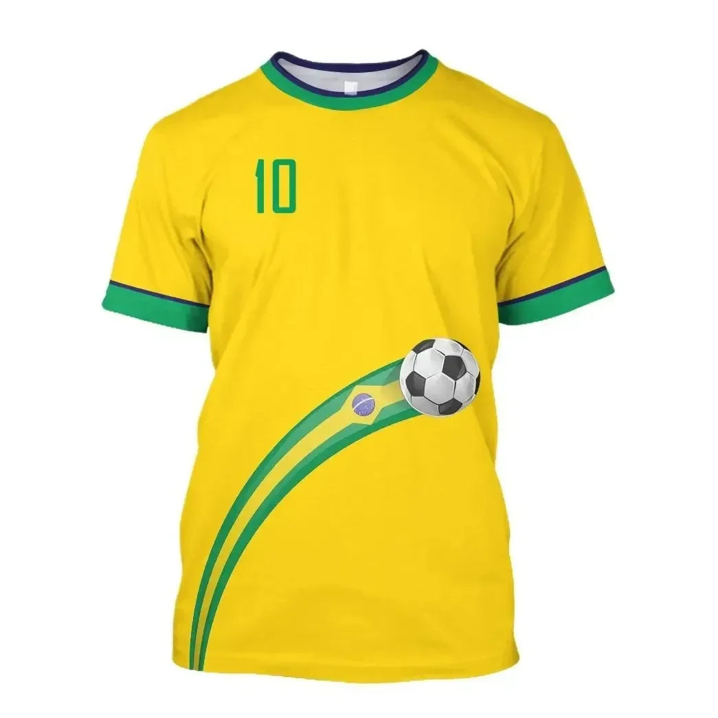 Men's 2026 Football Jersey T-Shirt – Oversized Streetwear Tee for Soccer Fans