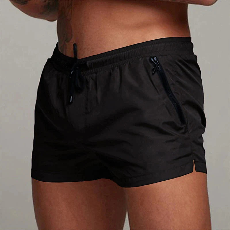 Men's Quick-Dry Running Shorts – Mesh Lining, Zipper Pocket & Drawstring for Gym & Outdoor Fitness