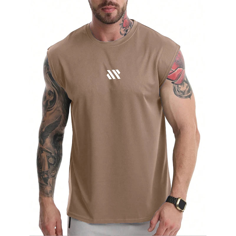 Men's Quick-Dry Sleeveless Gym Vest – Breathable Loose Fit Training Tank Top