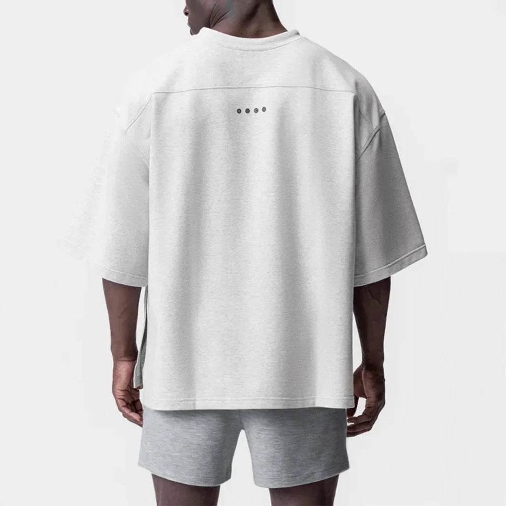 Men's Cotton Loose V-Neck Sport T-Shirt | Gym, Basketball & Running Tee