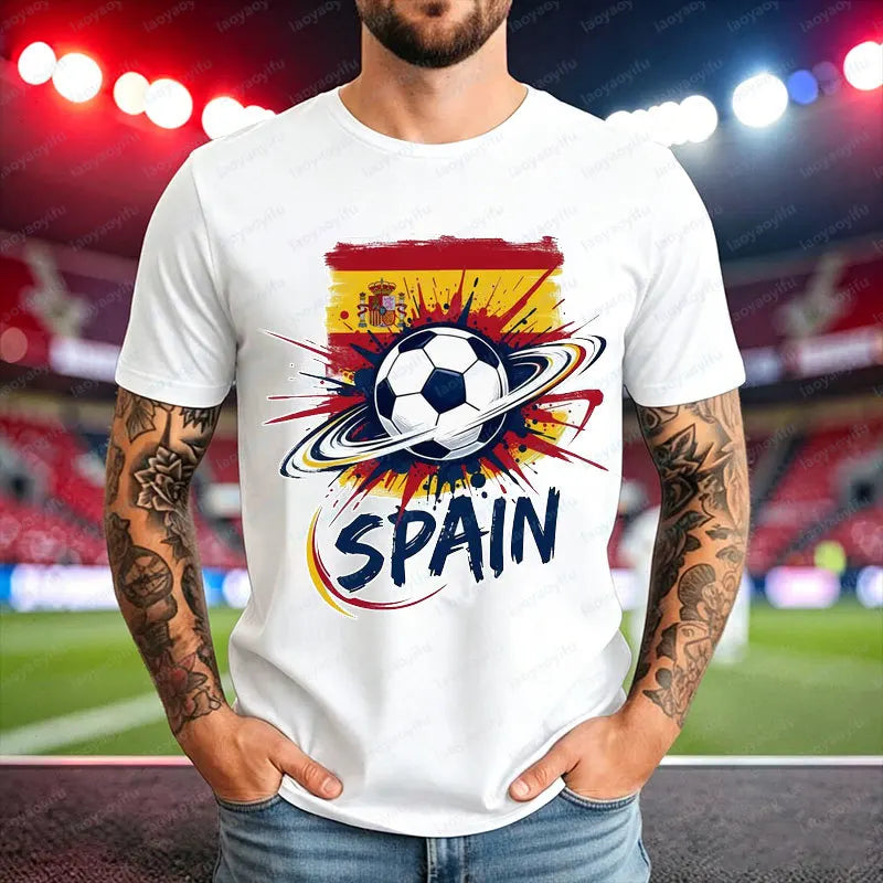 2026 World Cup Soccer Fan T-Shirt – USA, Canada, Mexico, Brazil, Argentina & Spain