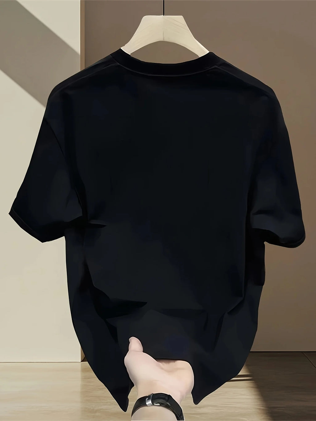 Men's 100% Cotton Casual T-Shirt – Loose Fit Short Sleeve Tee for Summer