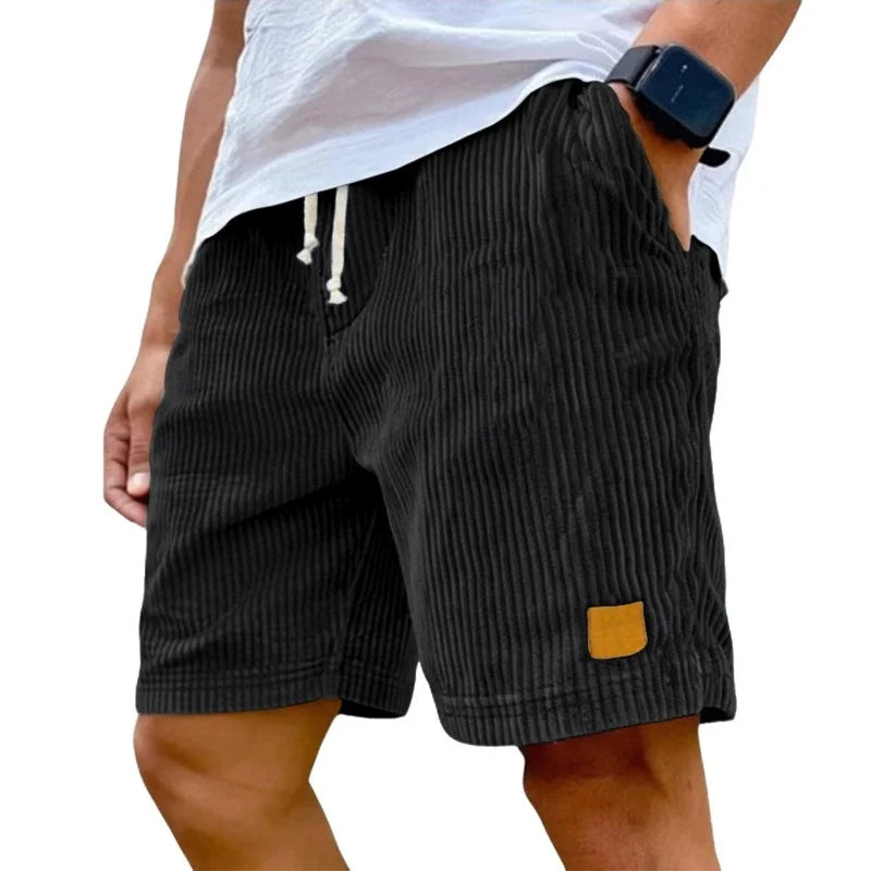 Men's Vintage Striped Casual Shorts – Loose Fit Knee-Length Summer Shorts