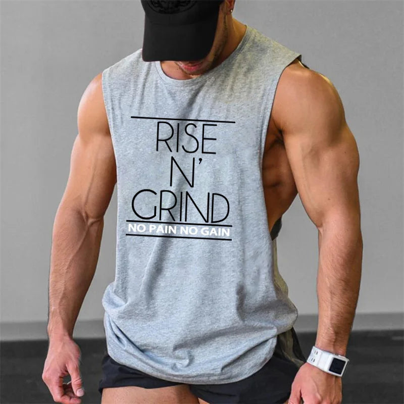 Men's Side Slit Singlet Tank Top – Breathable Cotton Gym & Running Shirt