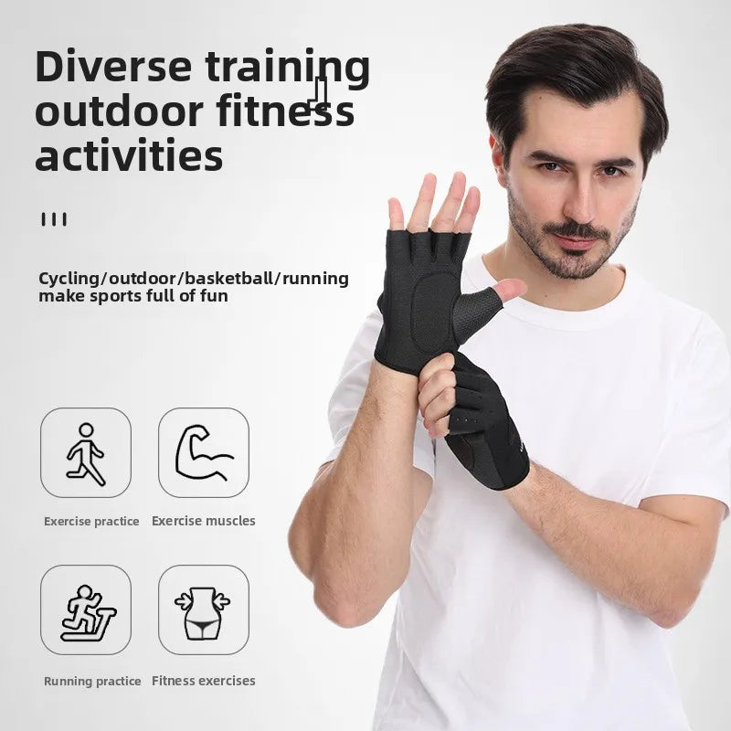 Ventilated Workout Gloves with Non-Slip Silicone Grip | Gym, Lifting & Cycling