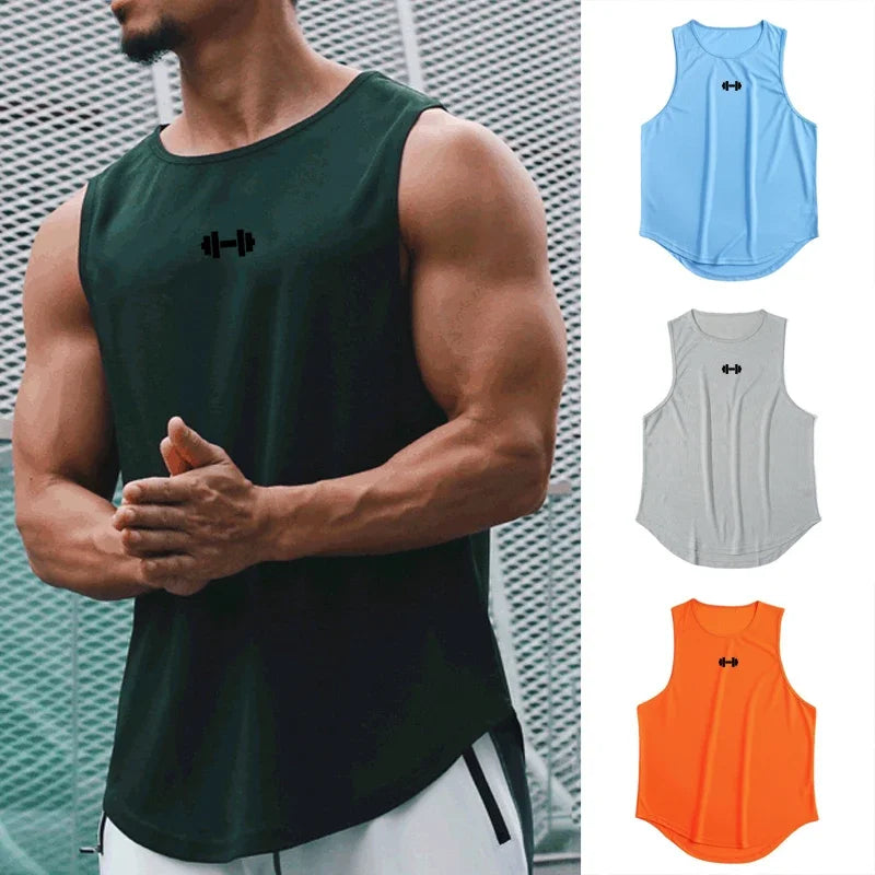 Men's Mesh Gym Tank Top – Breathable Bodybuilding Vest