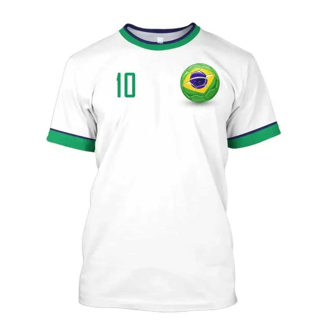 Men's 2026 Football Jersey T-Shirt – Oversized Streetwear Tee for Soccer Fans