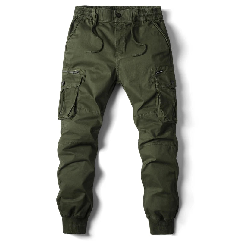 Men's Cotton Cargo Pants – Tactical Multi-Pocket Joggers