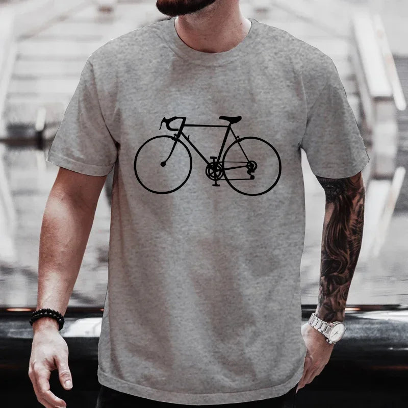 Cycling Graphic Tee – Men's Oversized Bike Lover T-Shirt | Short Sleeve