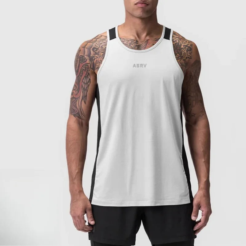 Men's Quick-Dry Spliced Muscle Tank Top | Breathable Gym Vest