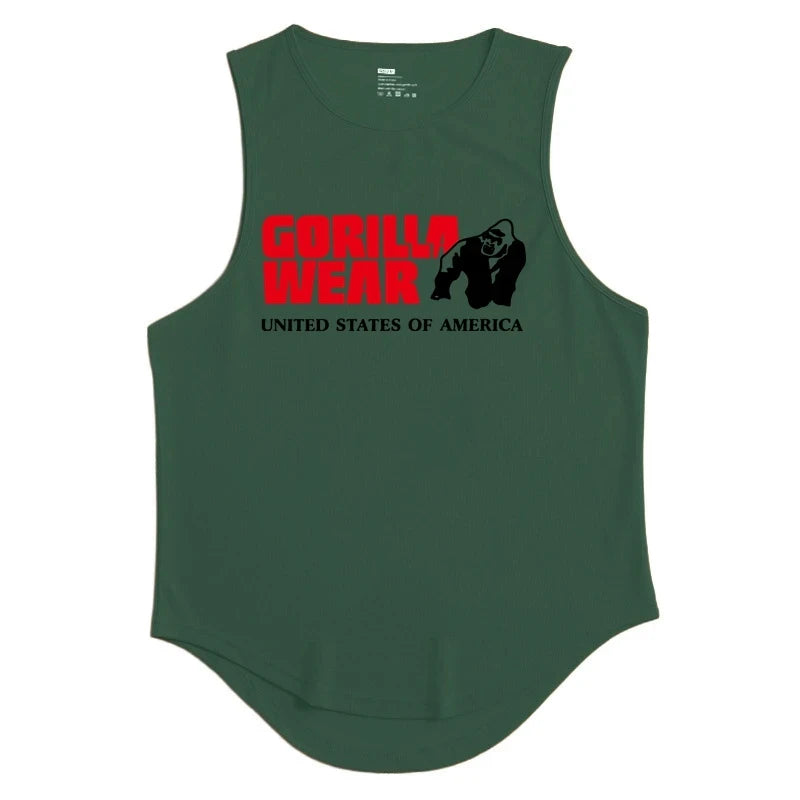Men's Stringer Bodybuilding Vest – Polyester Gym Singlet Tank Top