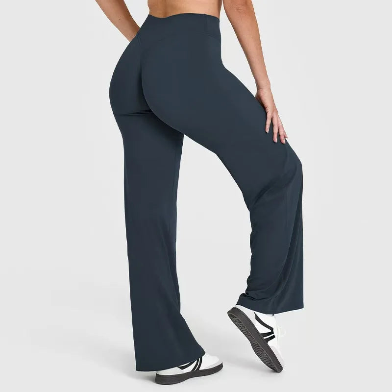 Women's High Waist Straight Leg Yoga Pants – Buttery Soft Butt Lifting Gym Leggings