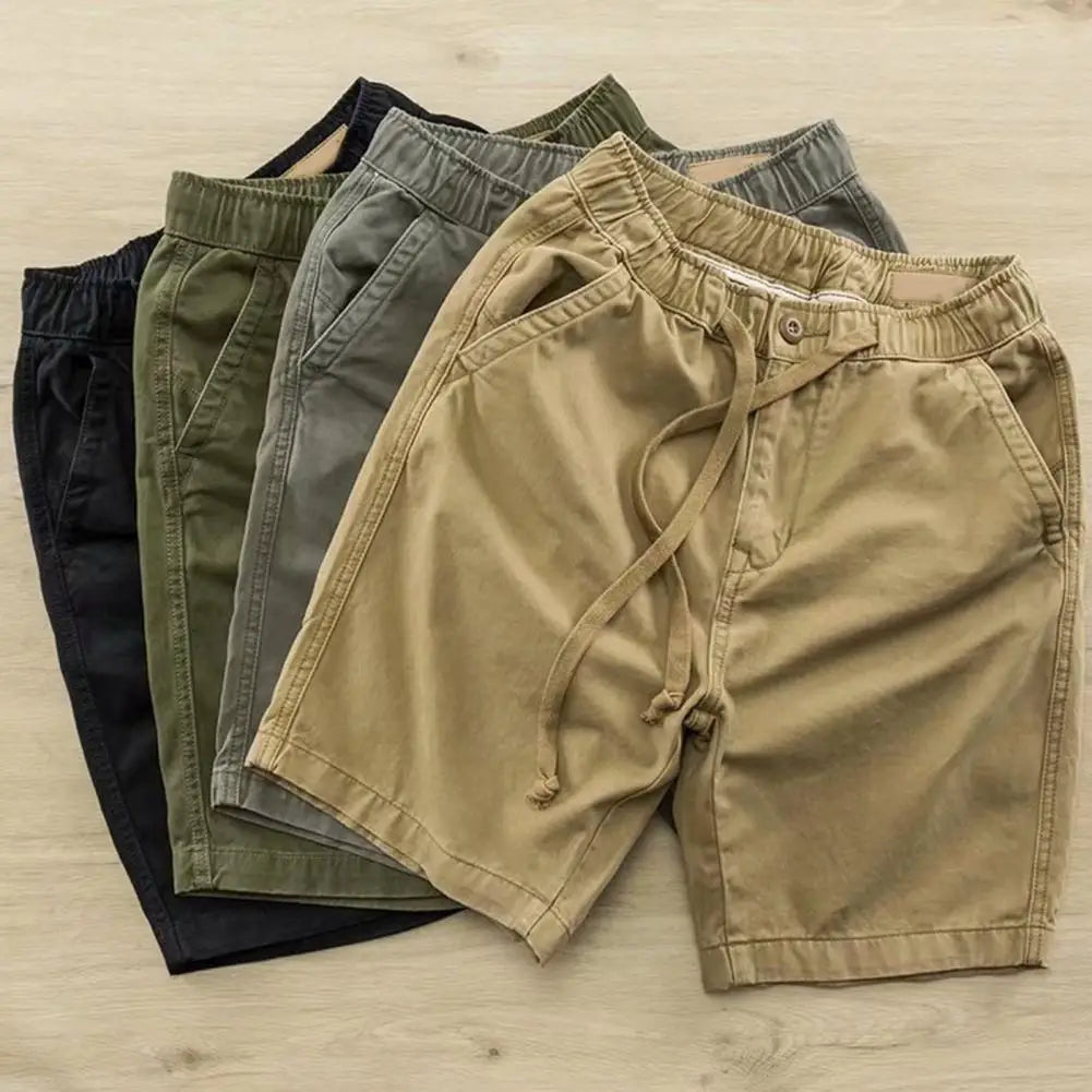 Men's Cotton Casual Shorts – Slim Bermuda Style, Loose Fit for Summer