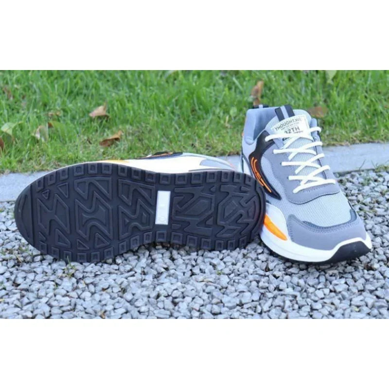 Women's Striped Air Mesh Casual Sneakers | Breathable Lace-Up Sport Shoes