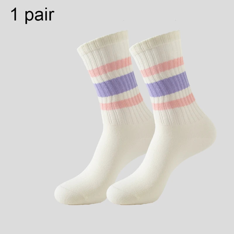 Men's & Women's Cotton Crew Socks – Casual, Running & Couple Socks