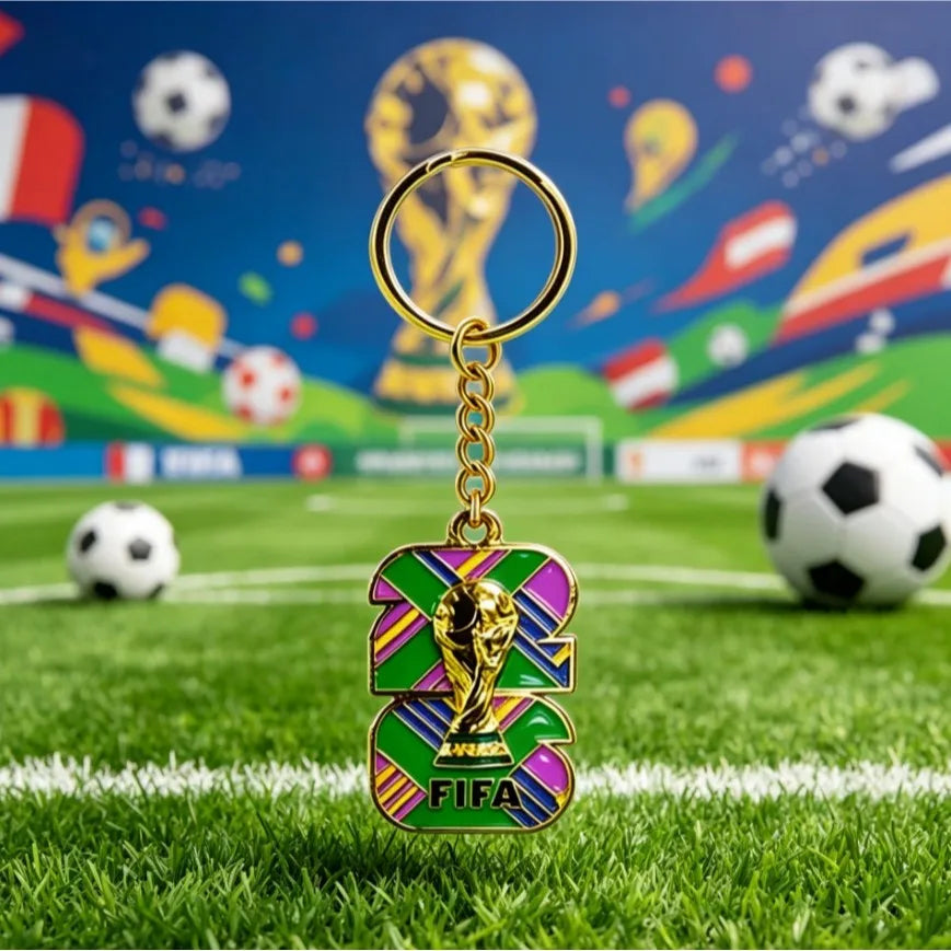 2026 FIFA World Cup Enamel Metal Keychain – UV Print Soccer Fan Souvenir