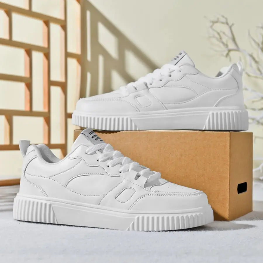 Men's Retro Checkered Skate Shoes – Low-Top Casual Sneakers